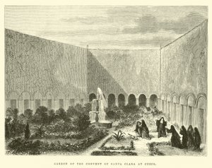 Garden of the Convent of Santa Clara at Cuzco by Edouard Riou